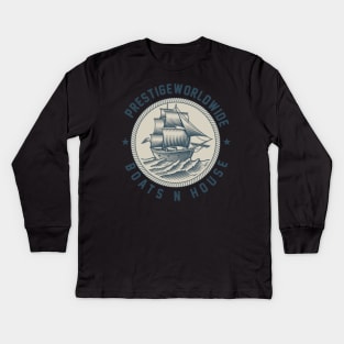 Boats 'N Hoes Prestige Worldwide Funny Kids Long Sleeve T-Shirt